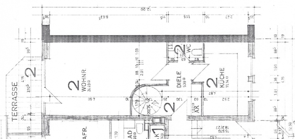 Grundriss EG Maisonettewohnung D�sseldorf