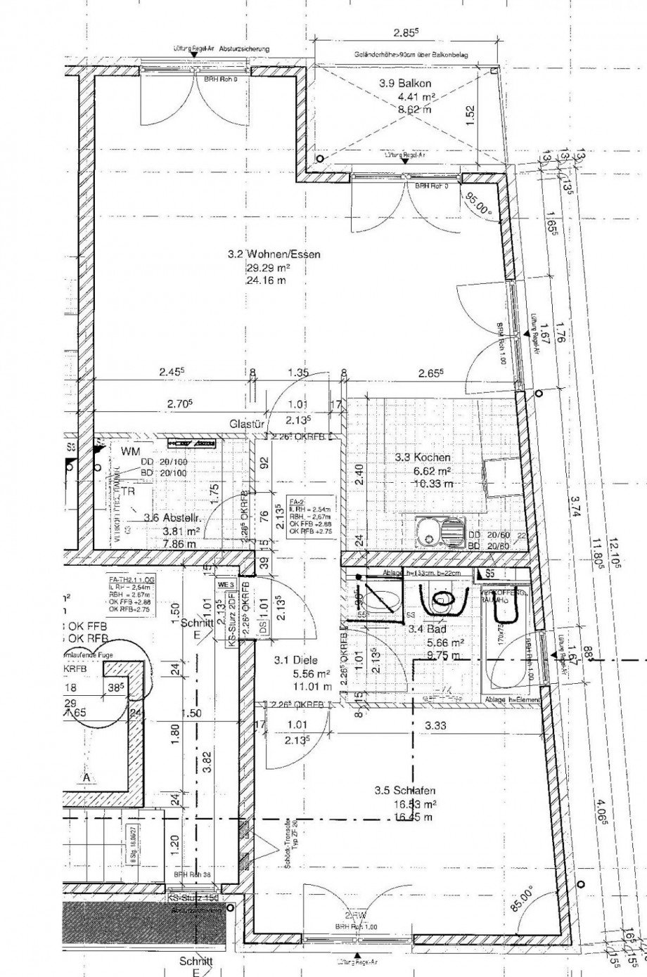 Grundriss WE3 Etagenwohnung Mettmann